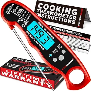Alpha Grillers Meat Thermometer Digital - Instant Read Food Thermometer for Cooking and Grilling Gifts for Men Valentines Day Gifts for Him Her Mom Dad